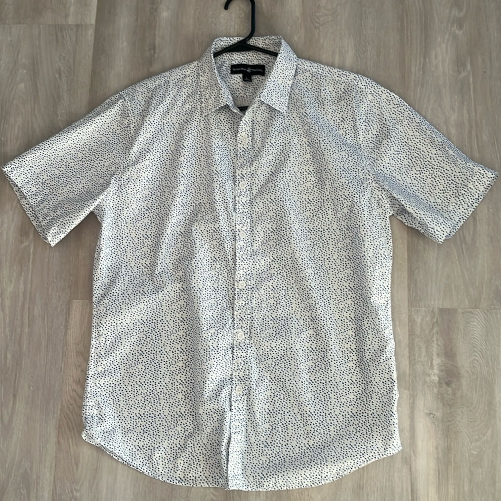 Beverly Hills Polo Club Men’s Shirt Short Sleeve Button Down Size L Non Smoking